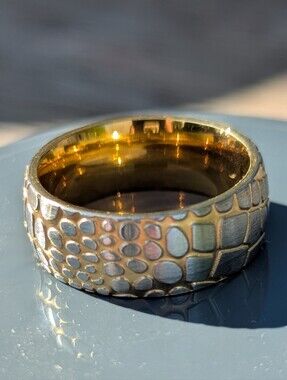 Golden Super Conductor Style Ring Sz 8, 10, 11
